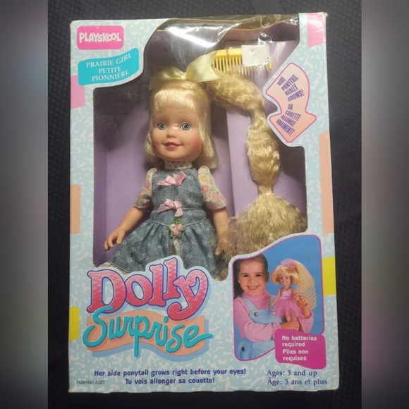 Rare Dolly Suprise Prairie Girl Doll 1989 Playskool new in box Hair Really Grows - Picture 15 of 15